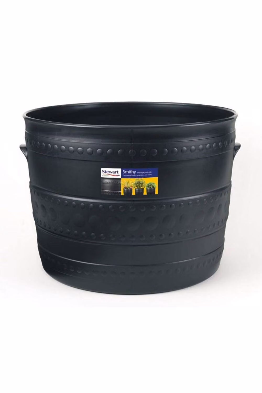 KDMD Stewart Smithy Black Plastic Patio Tub Planter, Diameter: 50 cm – 2
