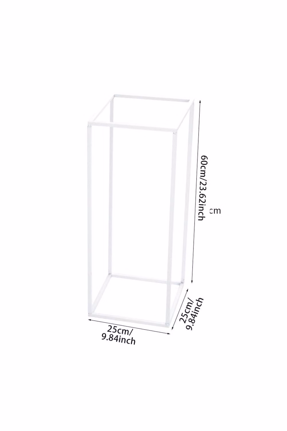 Garden Sanctuary White Metal Geometric Flower Stand Tabletop Centrepiece – 2
