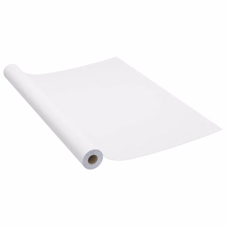 Berkfield Home Self-adhesive White PVC Furniture Film, W: 90 cm, L: 500 cm