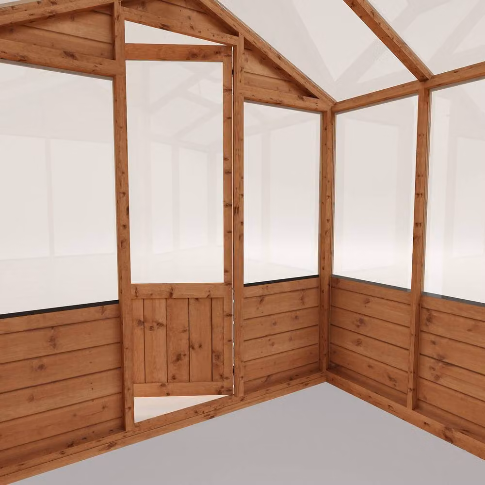 Mercia Traditional Gable Greenhouse, Brown, W: 201 cm, D: 182.4 cm, H: 205.9 cm – 2