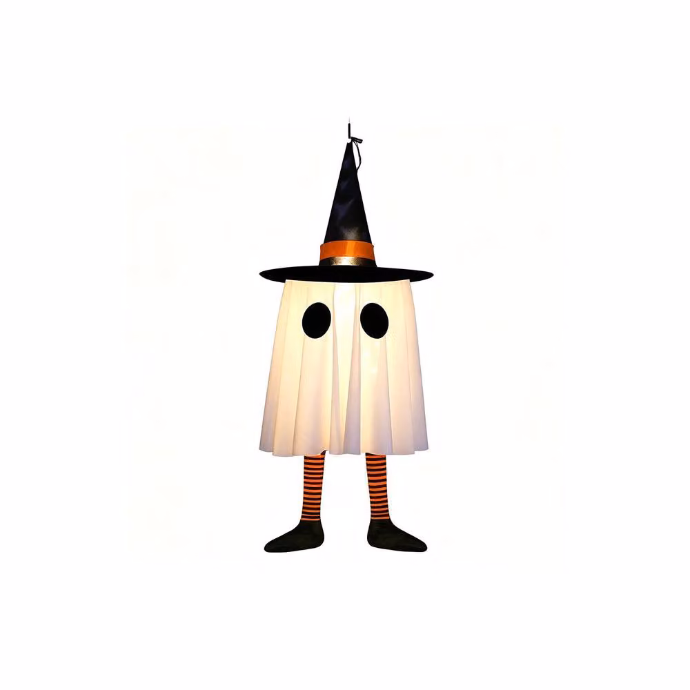 Lovii Halloween LED Hanging Ghost String Fairy Lights in Orange and White – 2