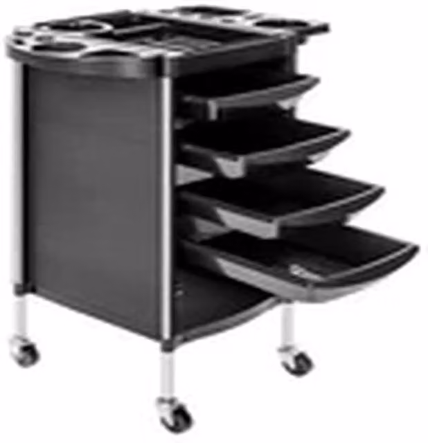 EONLION 4 Drawer Salon Rolling Cart Hairdresser Beauty Storage Trolley in Black – 1