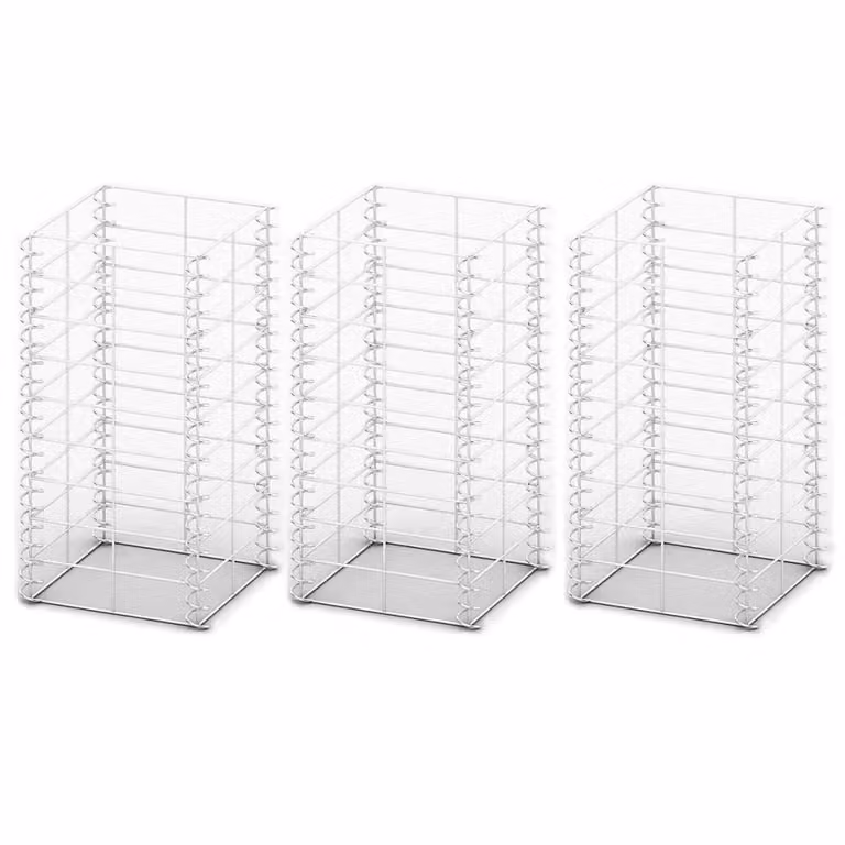 Berkfield Home 3 Piece Galvanised Steel Gabion Basket Set in Silver, W/D/H: 25 x 25 x 50 cm
