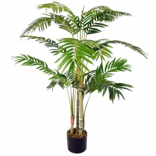 Leaf Design UK Large Realistic Artificial Palm Tree in Green, Height: 120 cm