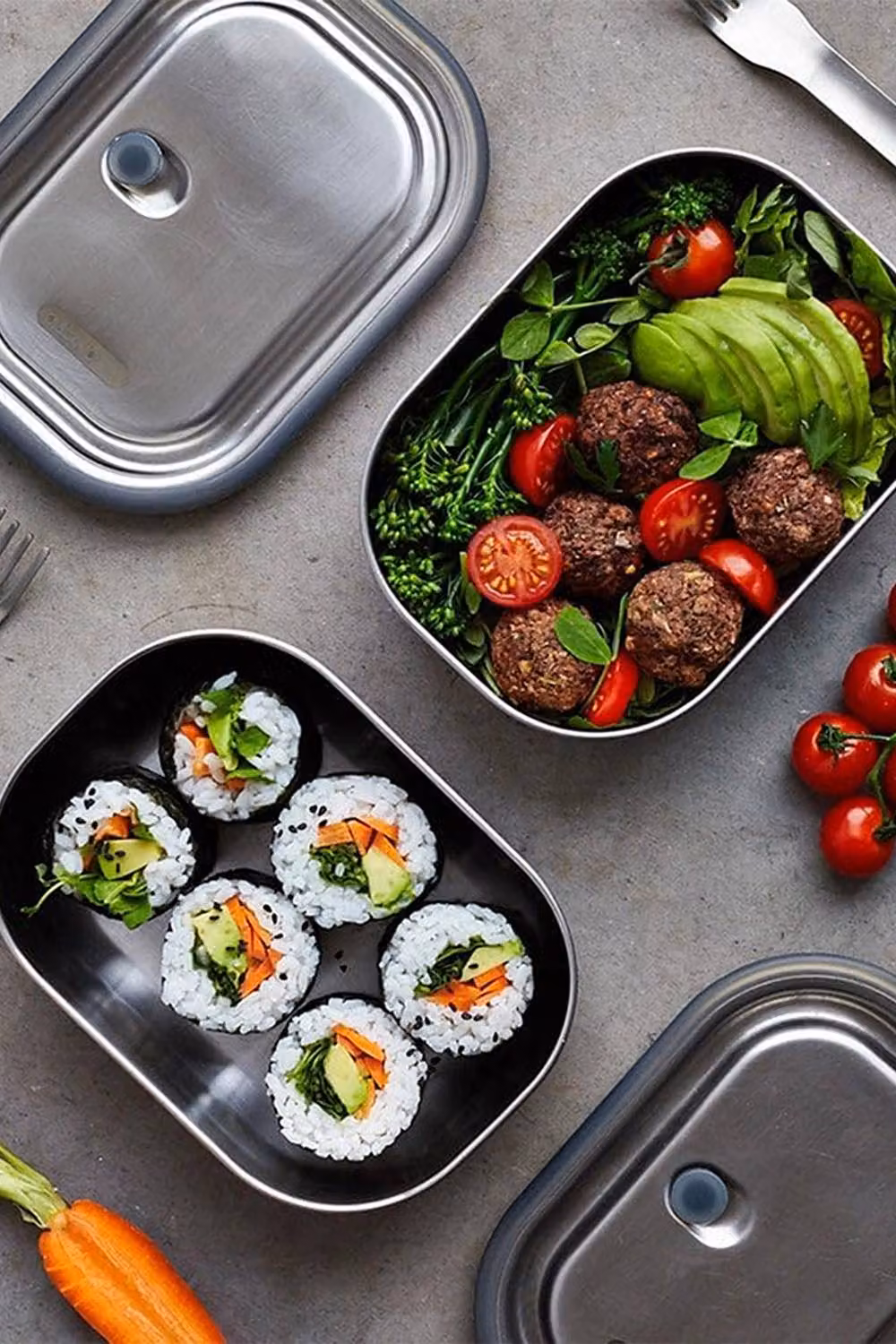 Black + Blum Stainless Steel Leakproof Bento Lunch Box with Cutlery, 600ml, Green and Black – 4
