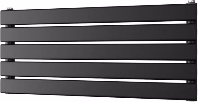 UK Radiators Typhoon Axis Black Horizontal Designer Radiator, W: 80 cm, H: 34 cm – 1