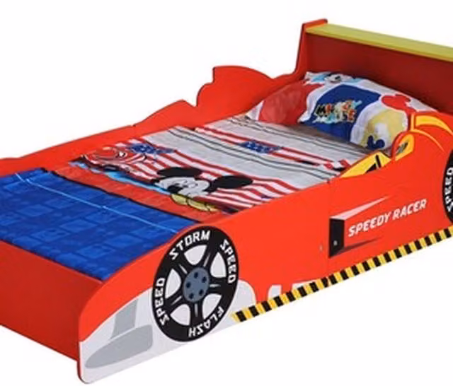 MCC Direct Red Upholstered Racing Car Kids Bed