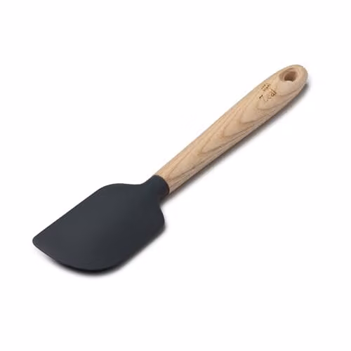 Zeal Silicone Spatula with Wood Handle, Grey, 25 cm