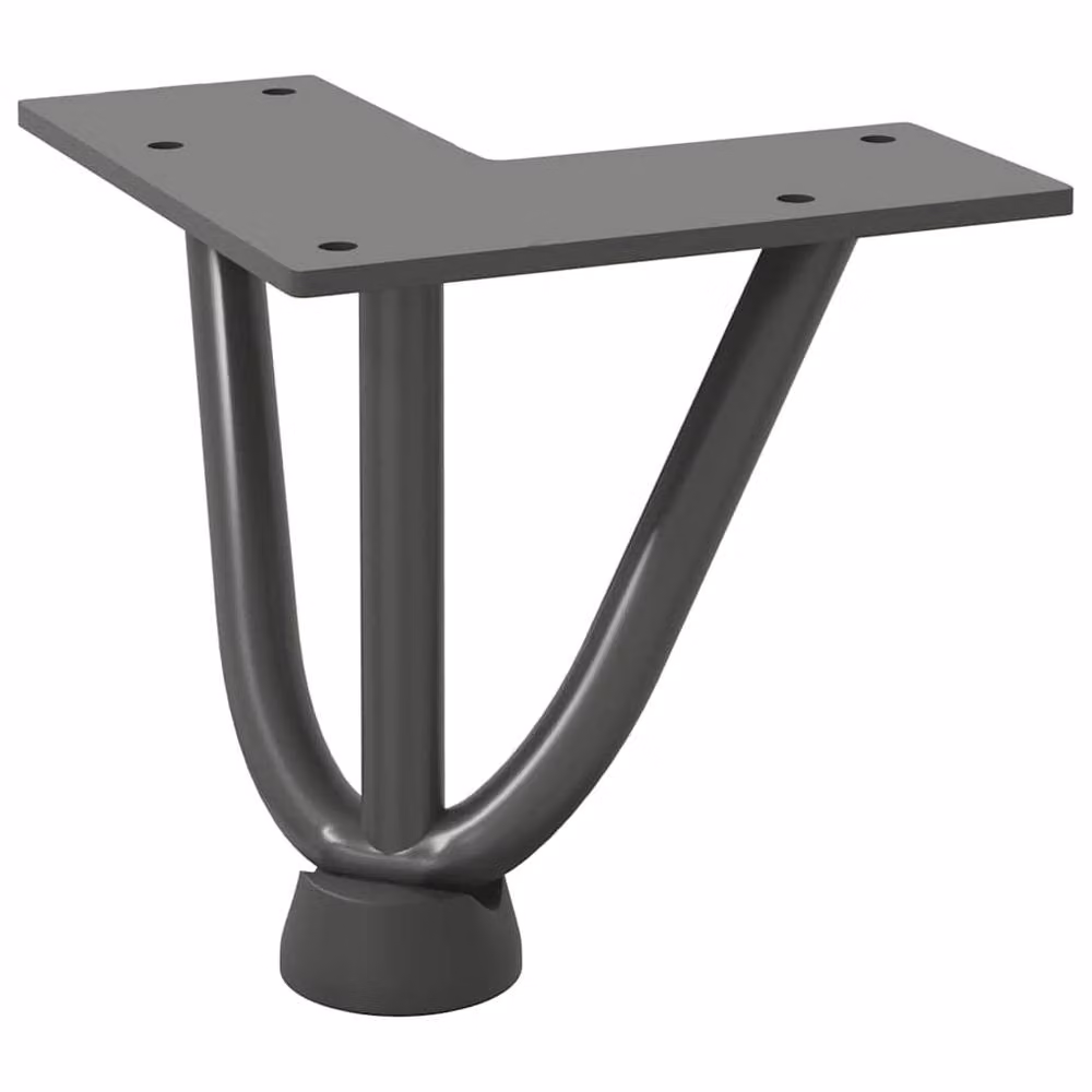 Berkfield Home Hairpin Table Legs, 4 Pieces, Anthracite Matt Solid Steel, Height: 10 cm – 3