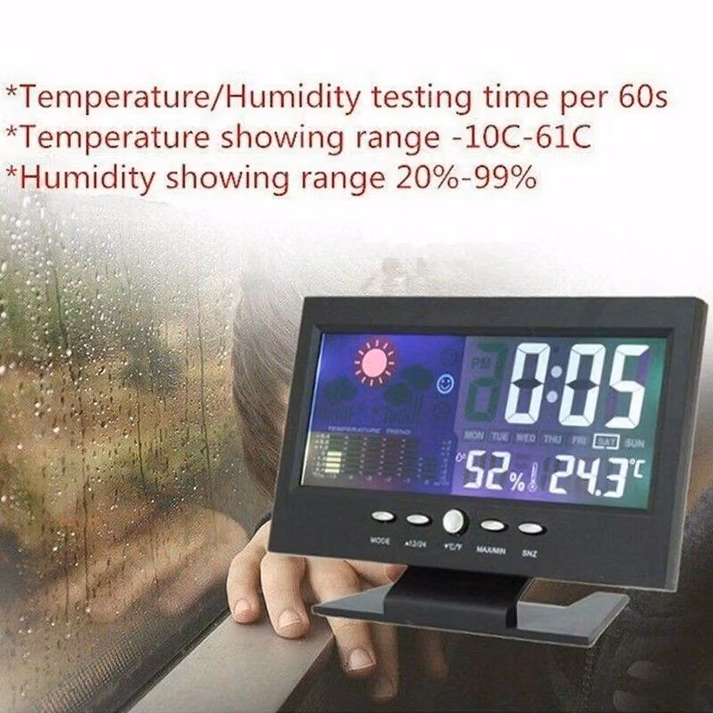NESTLUNE Large LED Digital Calendar Clock with Dementia Alarm, Black, W: 100 cm, H: 15 cm – 3
