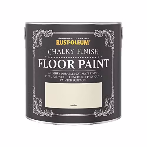 Rust-Oleum White Scratch-Proof Water-Based Floor Paint in Matt Finish, 2.5L – 3