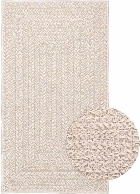 Berkfield Home ZIZUR Jute Look Indoor and Outdoor Rug, Beige, W: 60 cm, D: 110 cm – 1