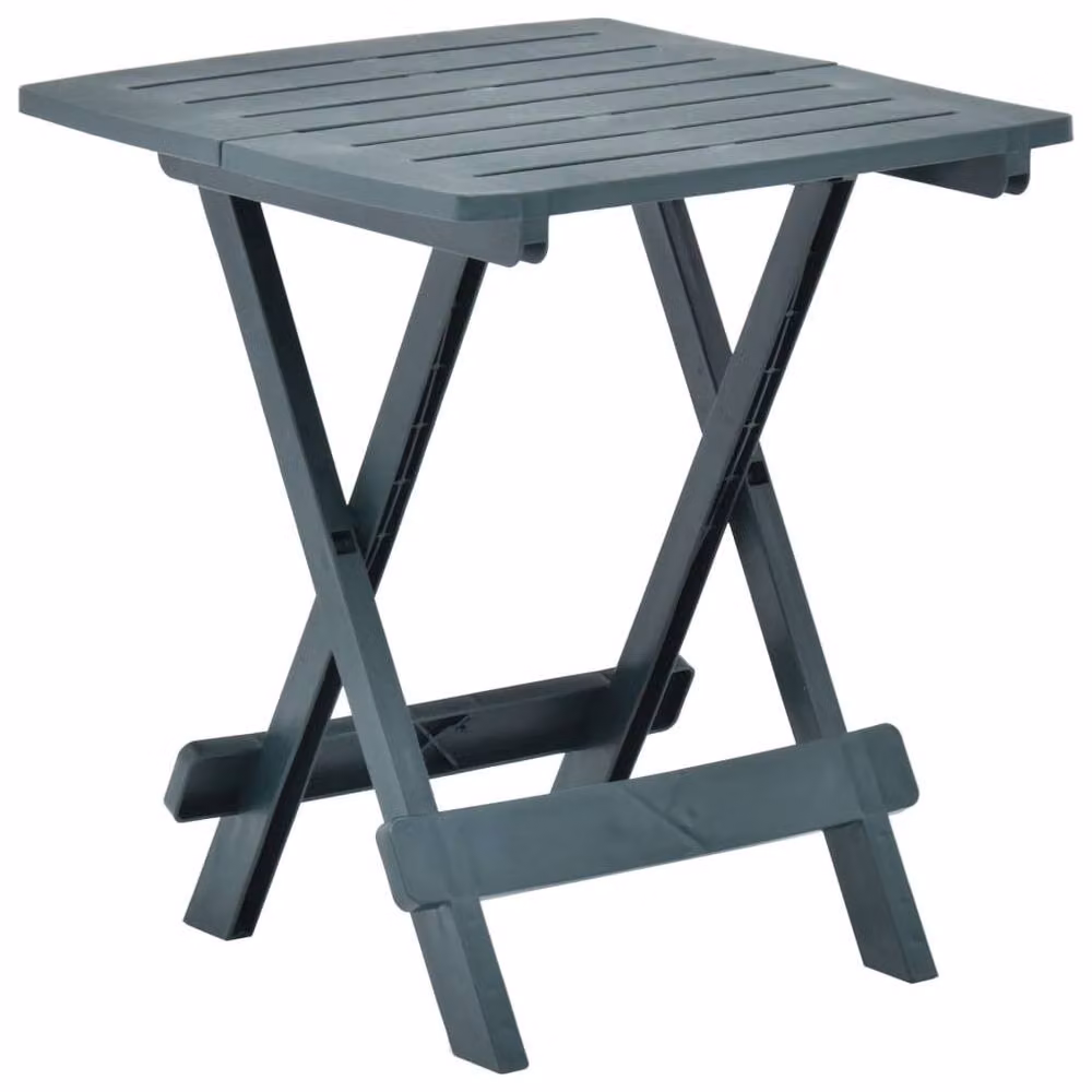 Berkfield Home Durable Folding Green Plastic Garden Table W/D/H: 45 x 43 x 50 cm – 2