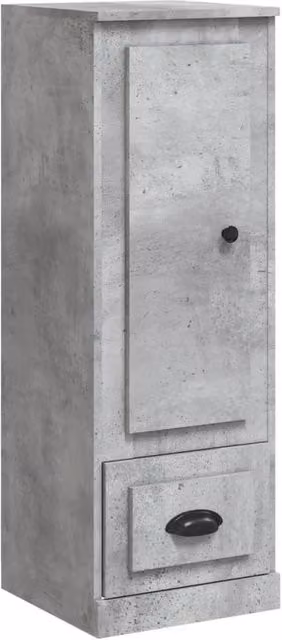 Berkfield Home Highboard in Concrete Grey, W/D/H: 36 x 35.5 x 103.5 cm