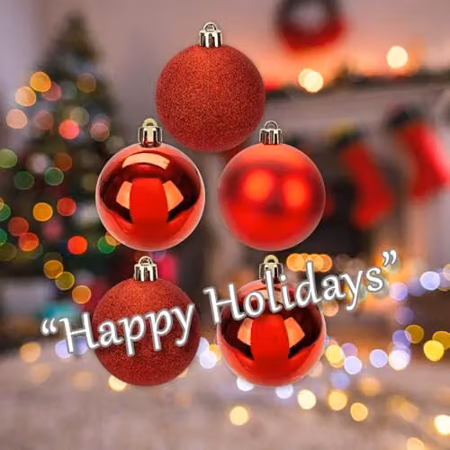 VFM e-Store Red Round Christmas Bauble Hanging Tree Ornaments, Pack of 5, Diameter: 6 cm – 6