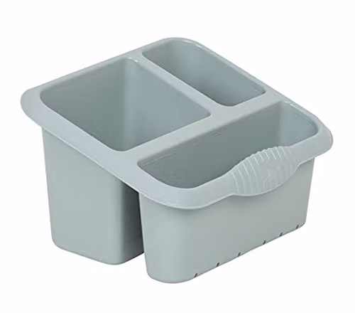 Wham Green Plastic Cutlery Drainer Holder Sink Tidy Caddy
