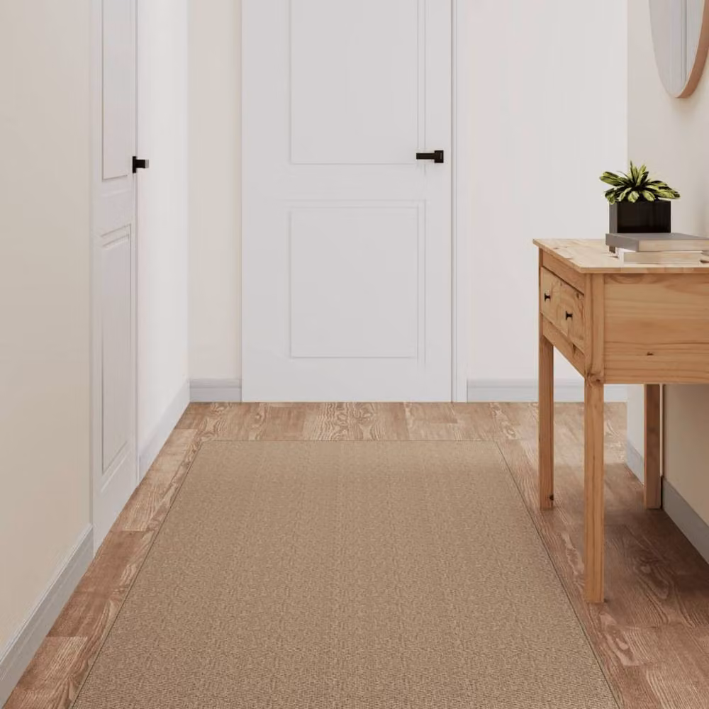 Berkfield Home Sisal Look Carpet Runner in Sand, W: 80 cm, L: 400 cm – 1