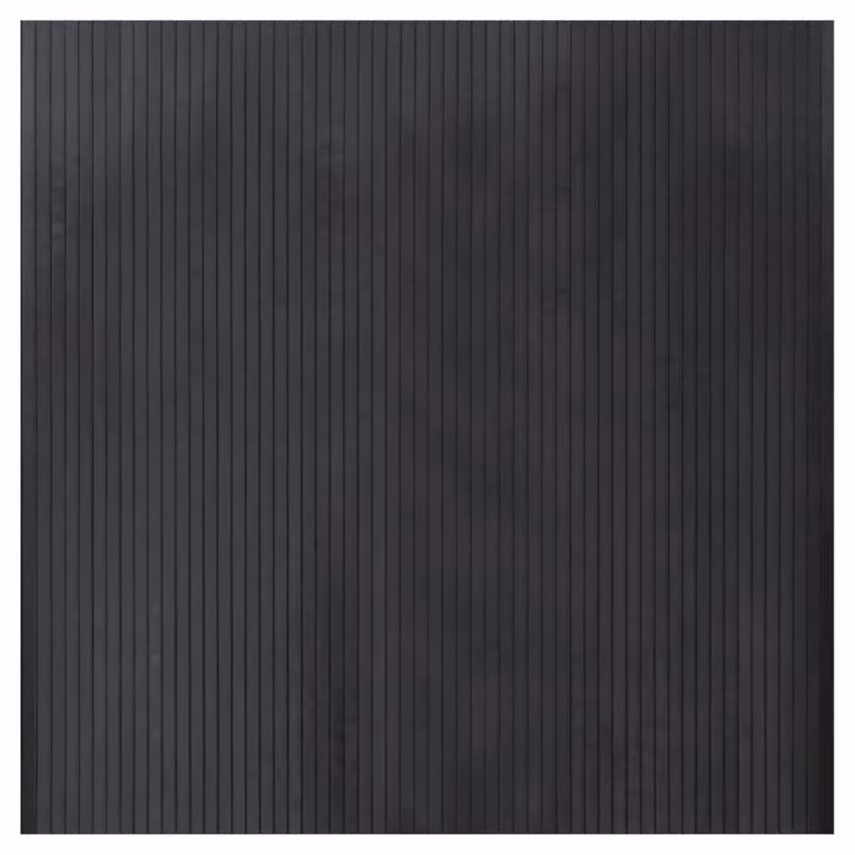 Berkfield Home Square Grey Bamboo and Polypropylene Rug, W/D/H: 100 x 100 x 1 cm