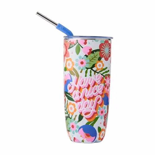 S'well Steffi Lynn Floral Stainless Steel Tumbler, Multicolour, 700ml