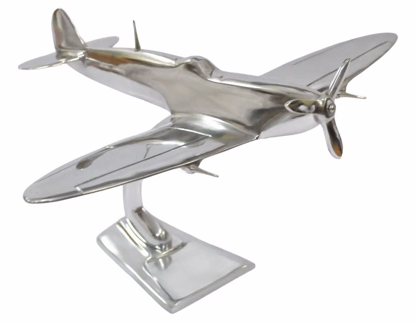Inspirational Gifting Silver Spitfire Aeroplane Aluminium Ornament – 3