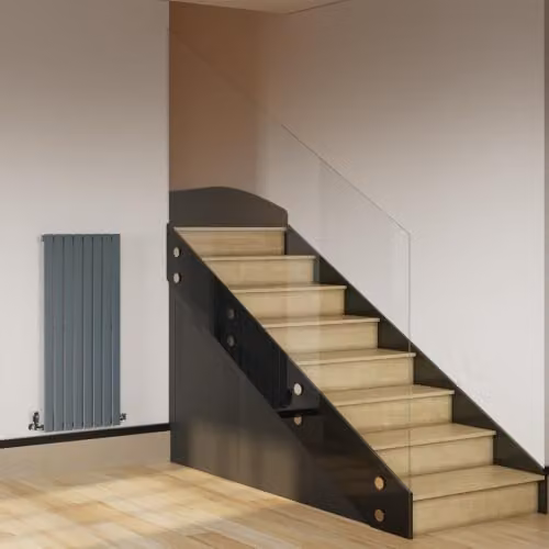UK Radiators Typhoon Anthracite Vertical Designer Steel Radiator W: 54.4 cm, H: 120 cm – 3