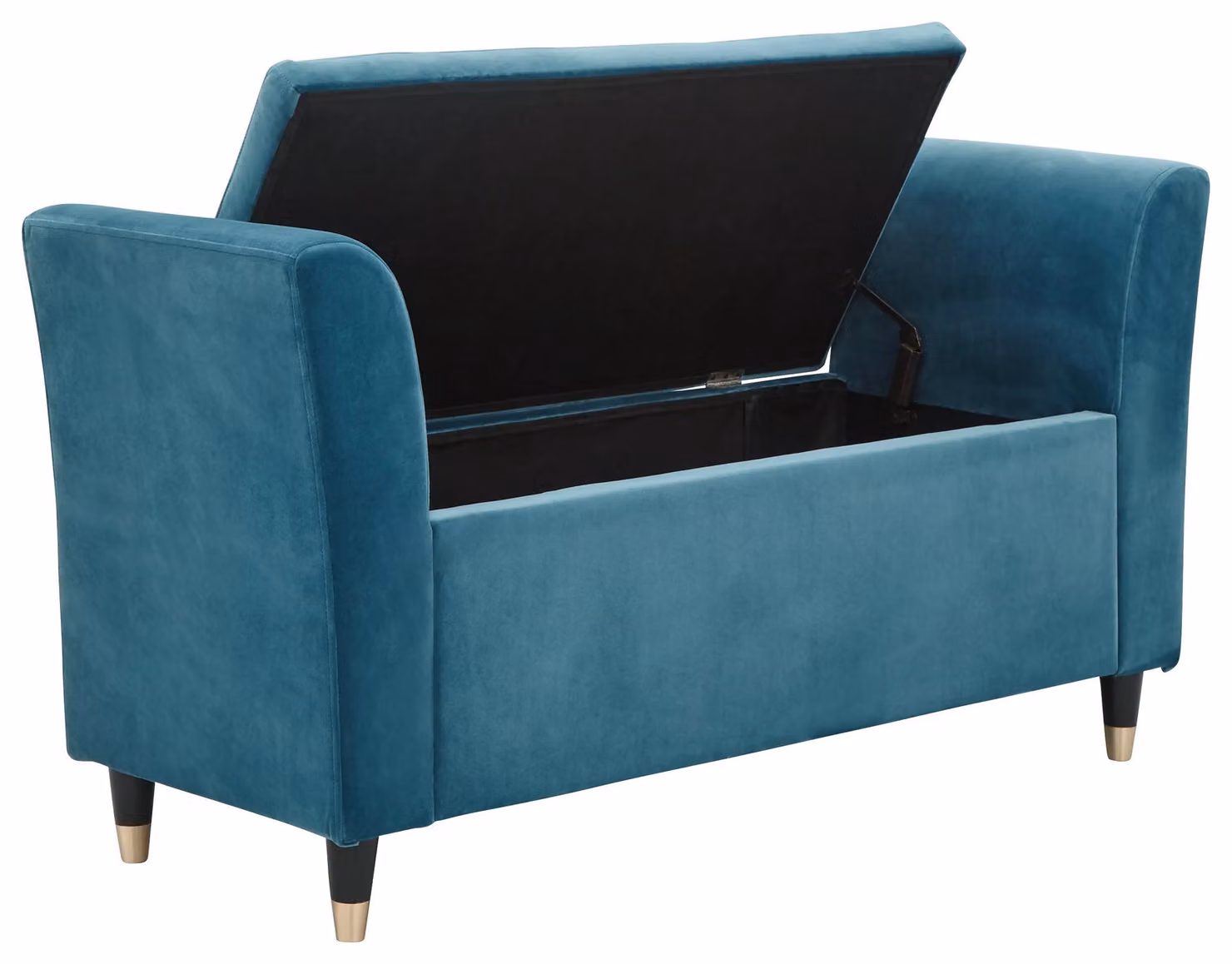 GFW Genoa Velvet Ottoman Window Seat in Petrol with Gold Details – 3