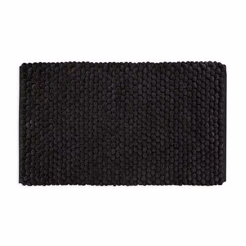 Allure Bath Fashions Luxury Chunky Bobble Bath Mat, Black, W: 80 cm, D: 50 cm – 1