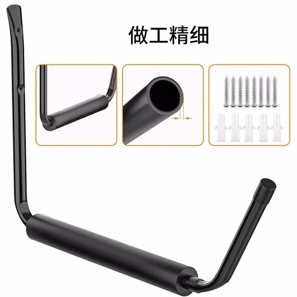 SPETLEK 4-Piece Heavy Duty J Utility Garage Storage Hooks in Black – 3