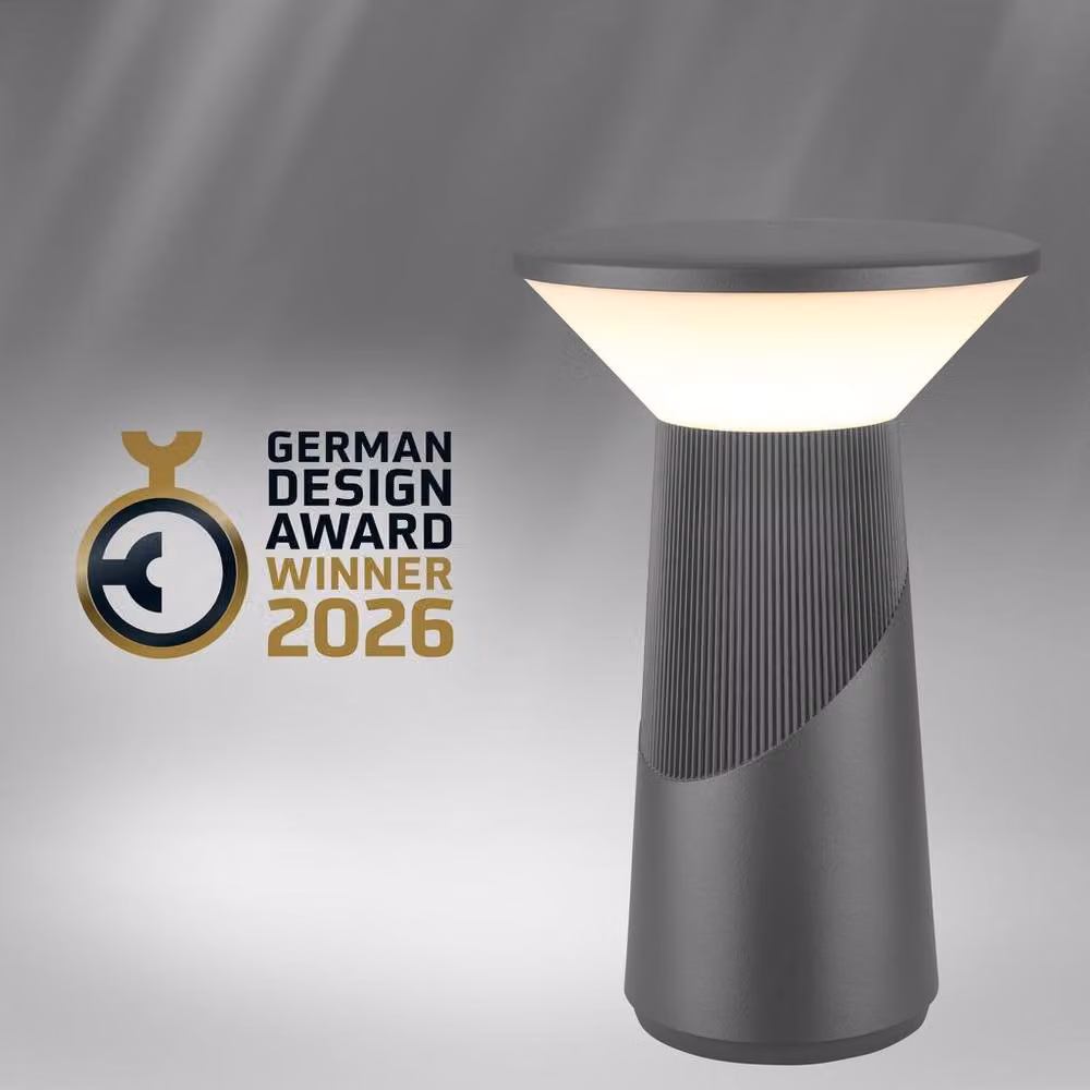Briloner Pilia Rechargeable LED Table Lamp, Anthracite, H 24 cm x W 15 cm, IP44 Dimmable Night Light – 7