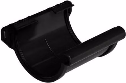 Galeco Industrial Half Round Gutter Union in Black, 150mm