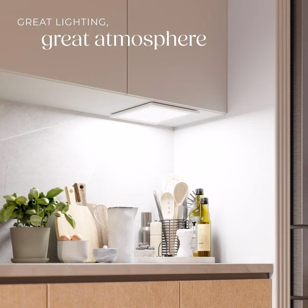 tectake Lucerna LED Panel Light in White, 14W Slim Design with Floating Backlight Effect, W/D/H: 29.5 x 29.5 x 1.0 cm – 4