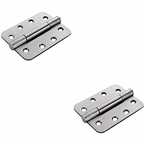 Loops 2 Pack Concealed Cup Hinges in Satin Steel, W/H/D: 100 x 75 x 3 mm