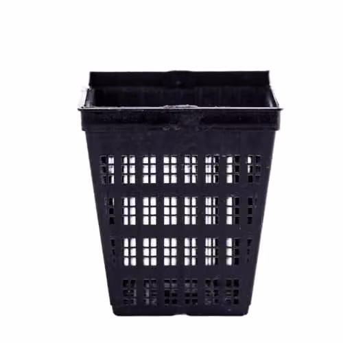Thompson & Morgan Square Aquatic Planting Baskets, Black, Pack of 3, 19cm, 2L