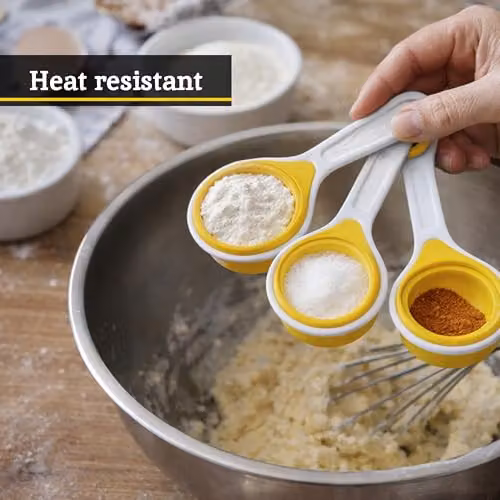 Orsina Set of 4 Collapsible Silicone Measuring Cups in Yellow and Orange – 3