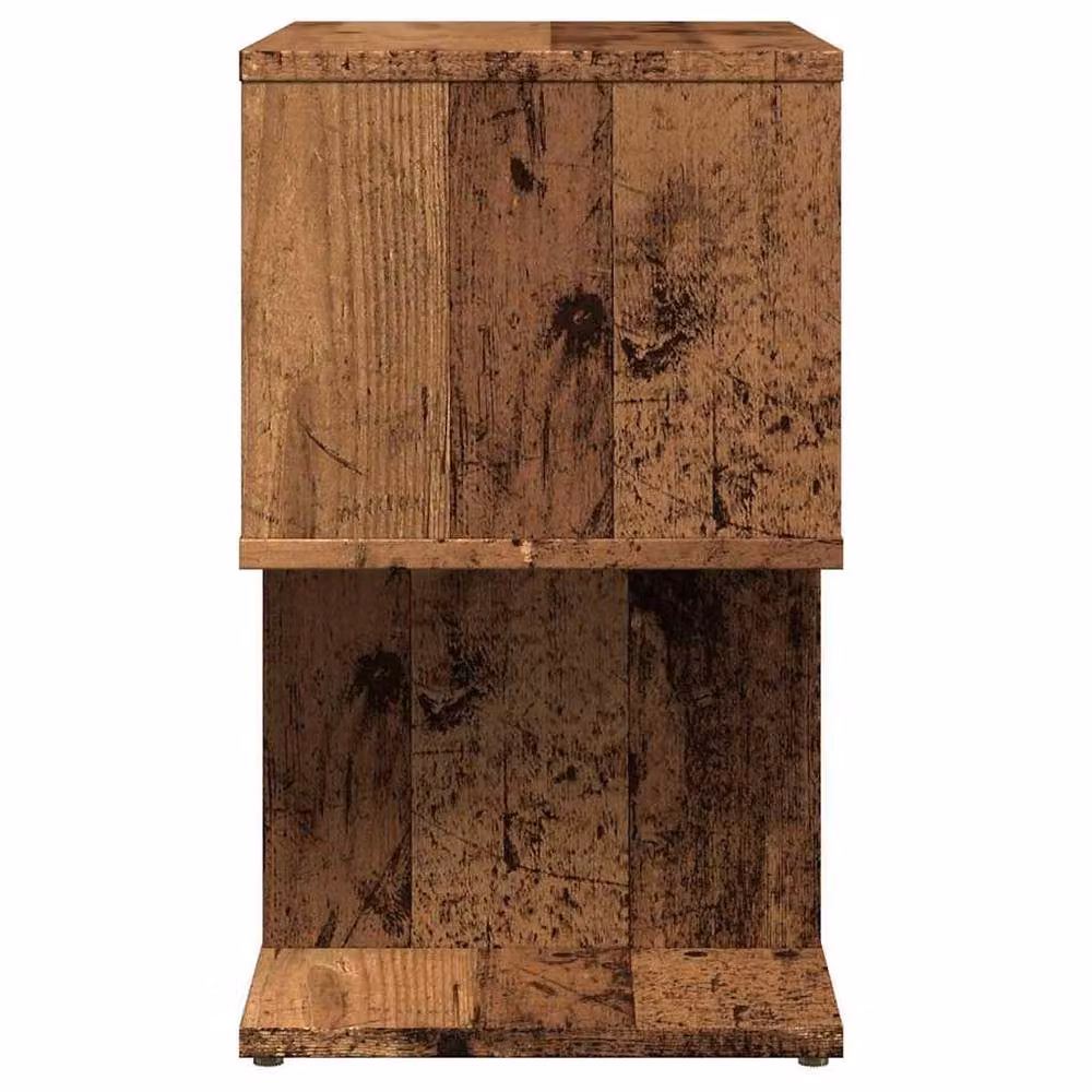 Berkfield Home Classic Bedside Cabinets, 2 Piece Set in Brown Old Wood, W/D/H: 50 x 30 x 51.5 cm – 5