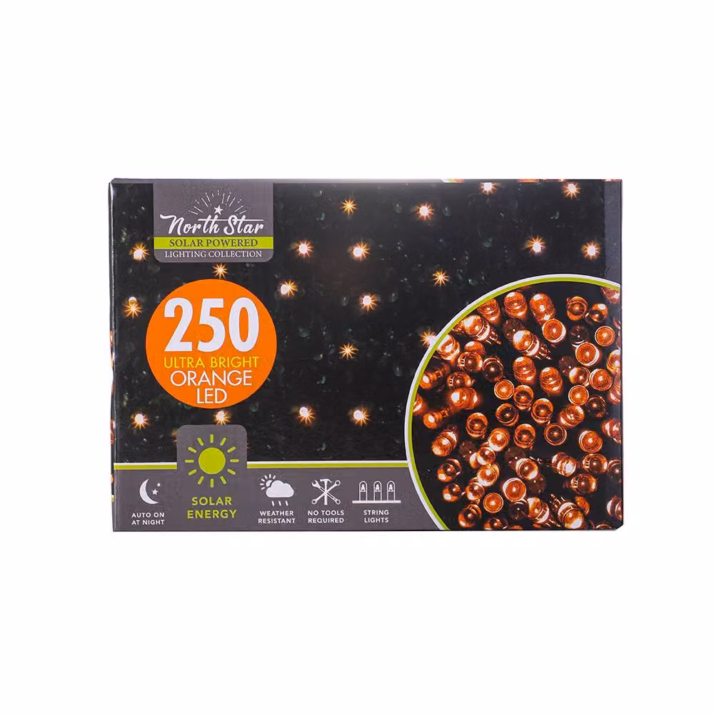 Voltico 250 Solar Powered LED Fairy Lights with Dusk Sensor in Blue, Orange or White – 2