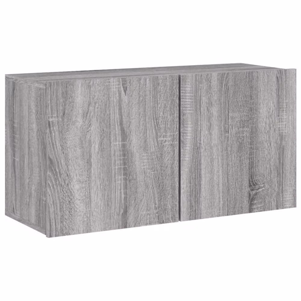 Berkfield Home Wall-mounted TV Cabinet in Grey Sonoma, W/D/H: 80 x 30 x 41 cm – 3