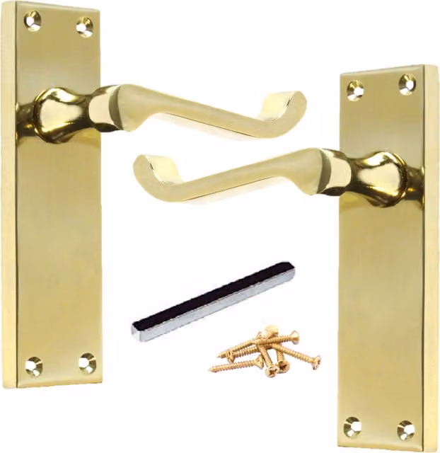 Betley Butterfly Polished Gold Internal Latch Door Handles