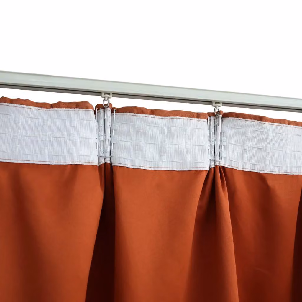 Berkfield Home Blackout Curtains with Hooks, 2 Pack, Taupe, W: 140 cm, H: 245 cm – 3