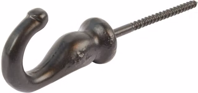 Hammer and Tongs Black Iron Screw Hook W/D/H: 20 x 35 mm