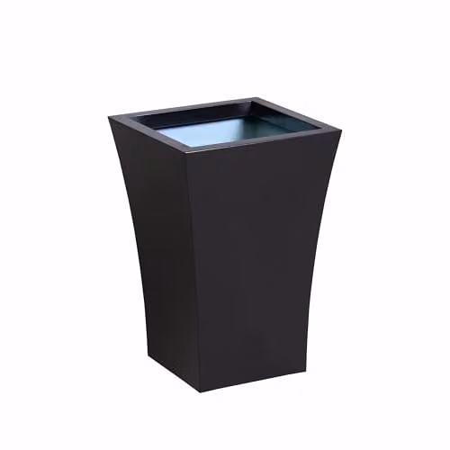 Primrose Black Galvanised Steel Square Flared Outdoor Planter Pot
