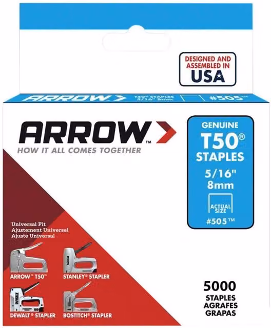Arrow T50 Silver Flat Wire Staples – 1