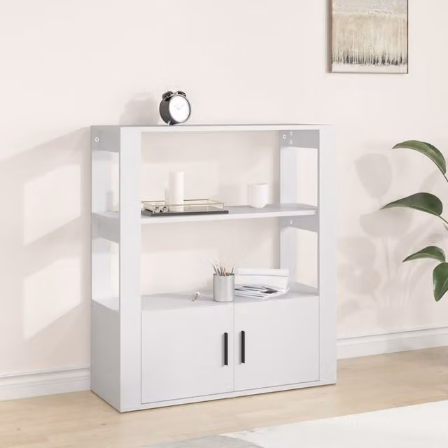 Berkfield Home White Sideboard, W/D/H: 80 x 30 x 90 cm