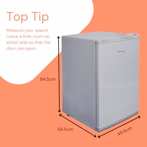 SIA UCF50GR Grey Freestanding Under Counter Freezer with 80L Capacity and Reversible Door – 3
