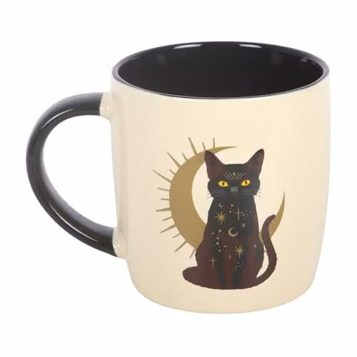 Something Different Wholesale Sitting Magick Black Cat Ceramic Mug, Black – 2