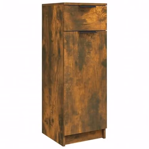 vidaXL Modern Freestanding Bathroom Cabinet in Brown Oak, W/D/H: 32 x 34 x 90 cm