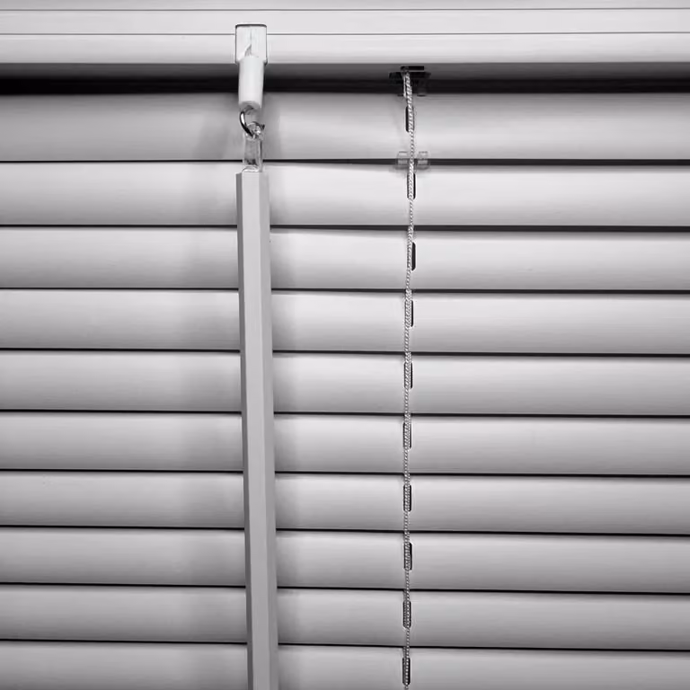 Furnished Black PVC 25mm Slat Venetian Blinds, Width: 90 cm, Drop: 210 cm