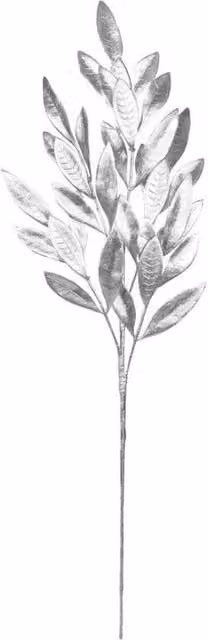 KDMD Silver Metallic Laurel Leaf Spray, 2 Pack – 1