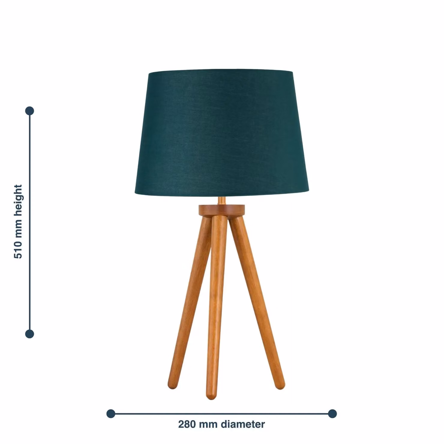 First Choice Lighting Voyage Table Lamp with Dark Green Fabric Shade and Brown Wood Base – 4