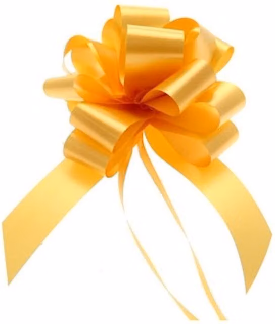 Kingsbury Gifts Pack of 30 Gold Pull Bows Ribbon (31mm)